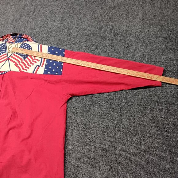 Vintage Liberty Shirt Women Extra Large Red Corduroy Western Collared Rodeo - Picture 4 of 7